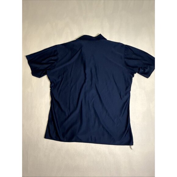 Van Heusen Men Polo Shirt Size XL Blue Short Sleeve Collar Button Up - Picture 6 of 7